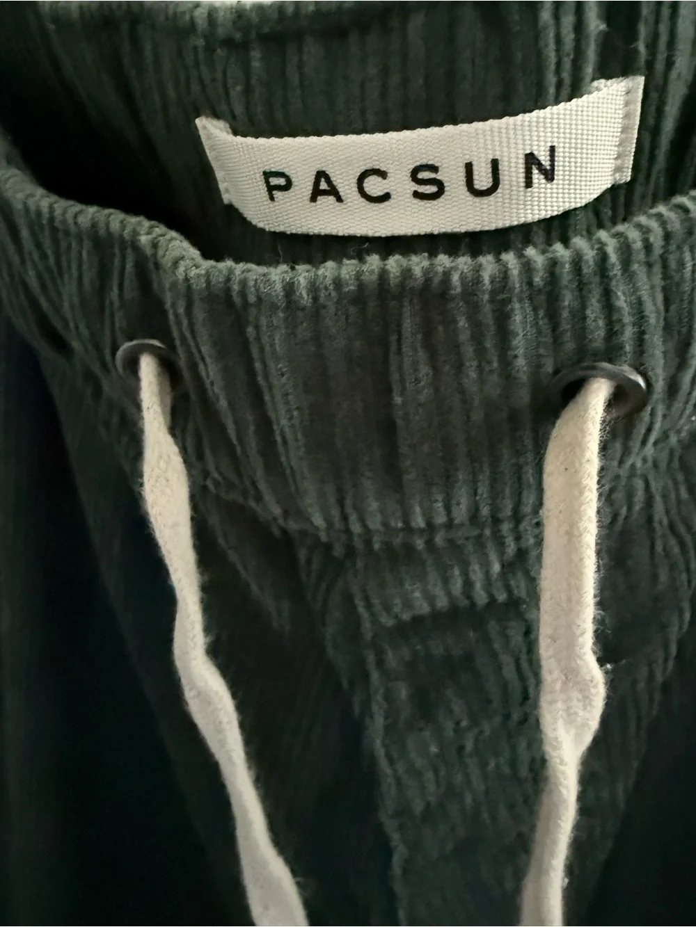 PacSun Men's Forest Green Corduroy Drawstring Pants